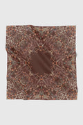 tulip printed square scarf in mahogany by buttonscarves