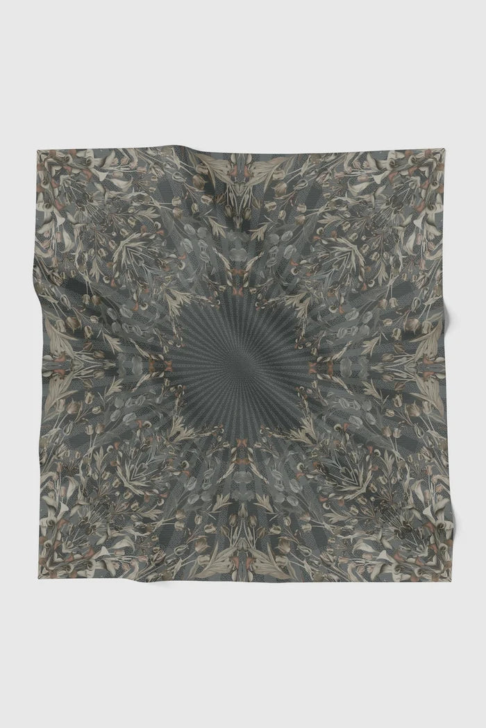 tulip printed square scarf in moon by buttonscarves