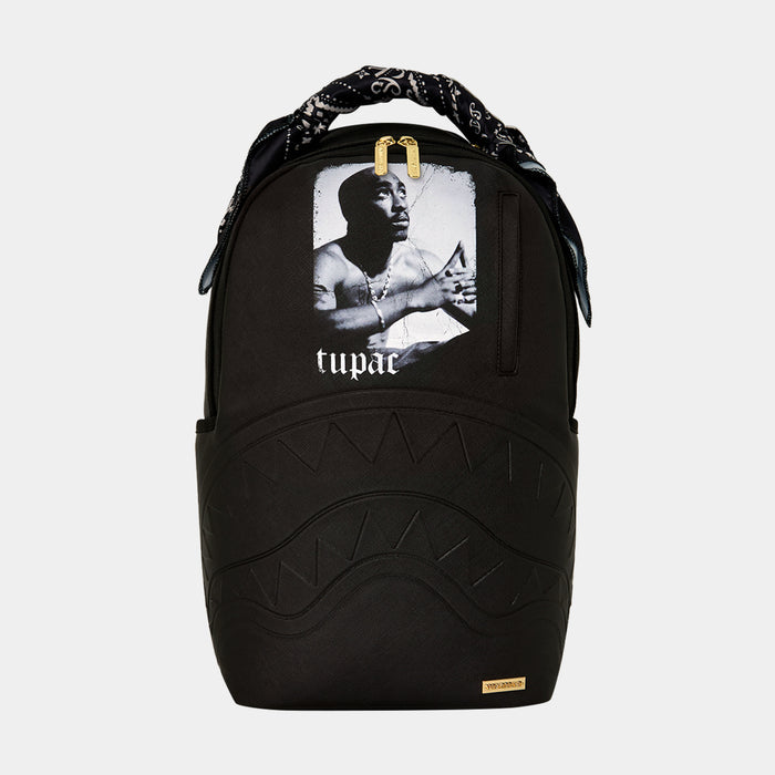 Tupac Mens Backpack (Black/White)