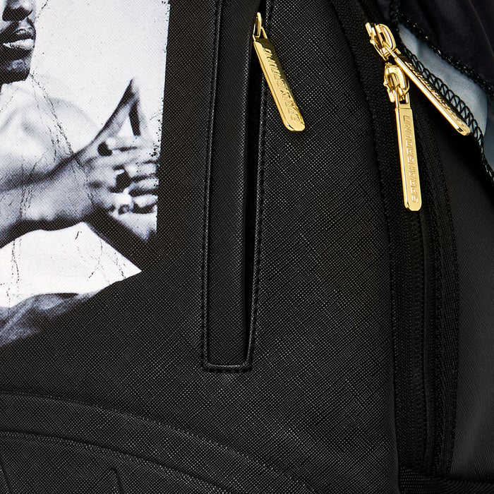 Tupac Mens Backpack (Black/White)