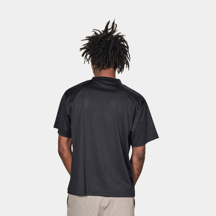 Twitch Mesh Mens Short Sleeve Shirt (Black/Black)