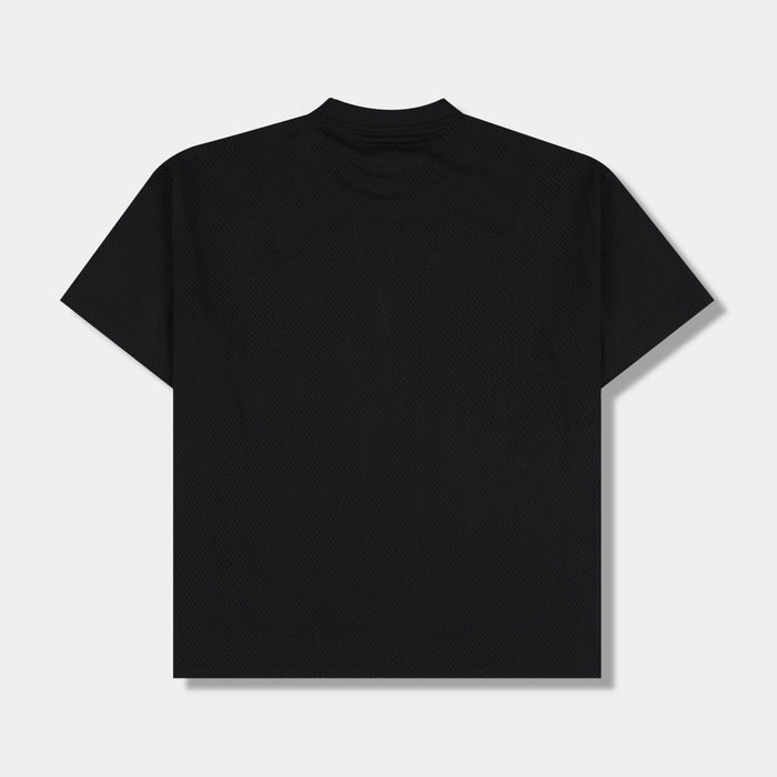 Twitch Mesh Mens Short Sleeve Shirt (Black/Black)