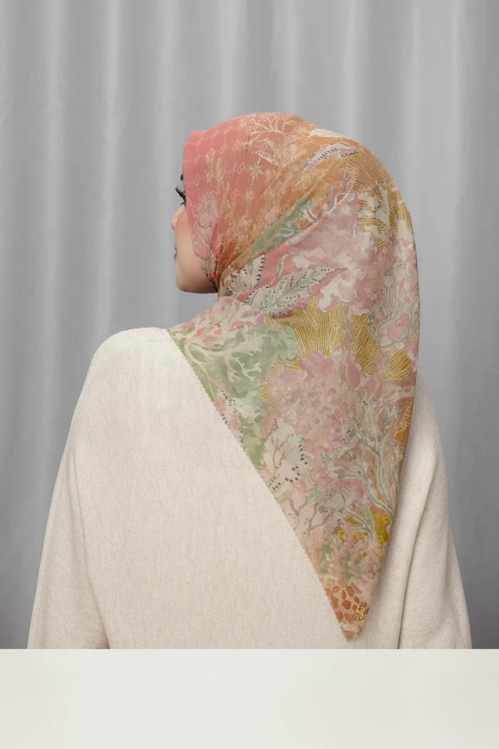 under the sea scarf anthias by buttonscarves back view