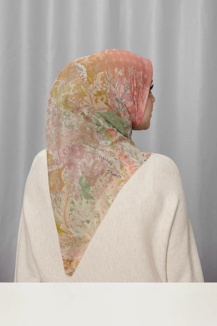 under the sea scarf anthias by buttonscarves back view