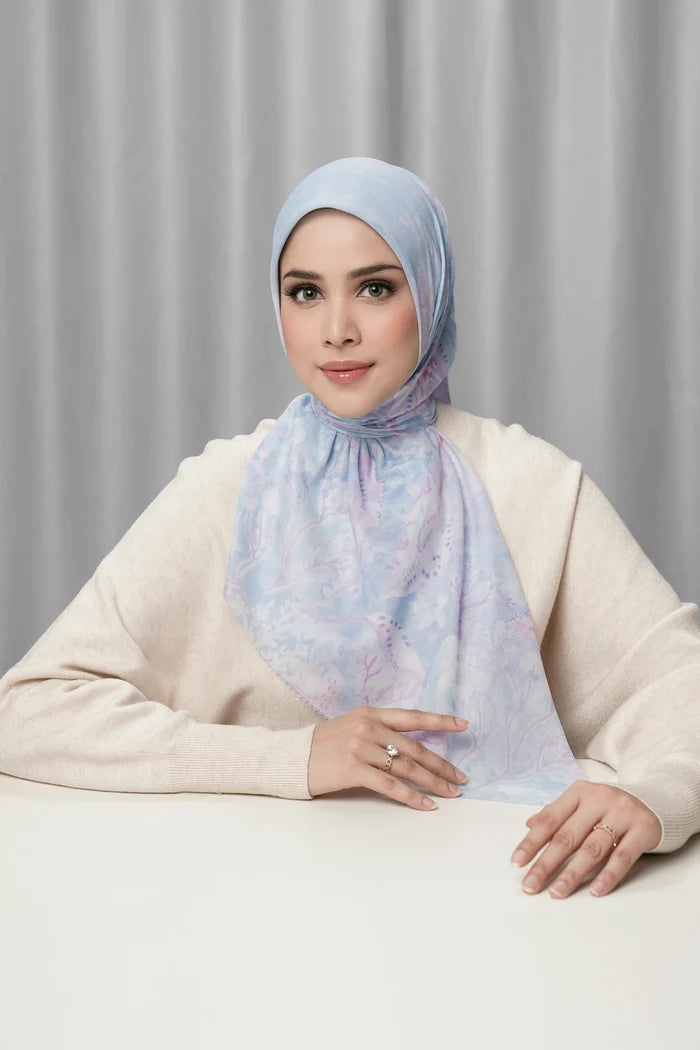 under the sea scarf ocean by buttonscarves front view