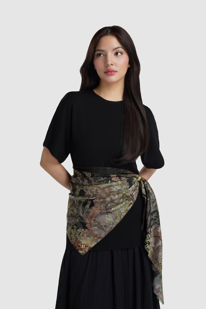 buttonscarves under the sea scarf orca styled outfit