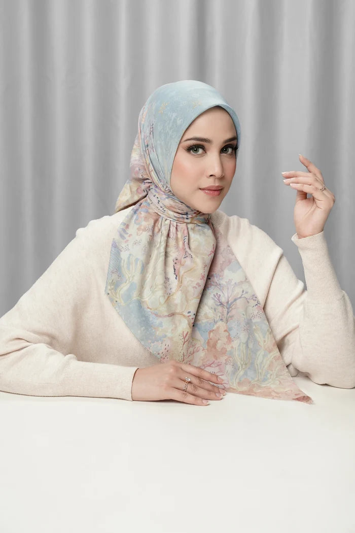 under the sea scarf wave by buttonscarves front view