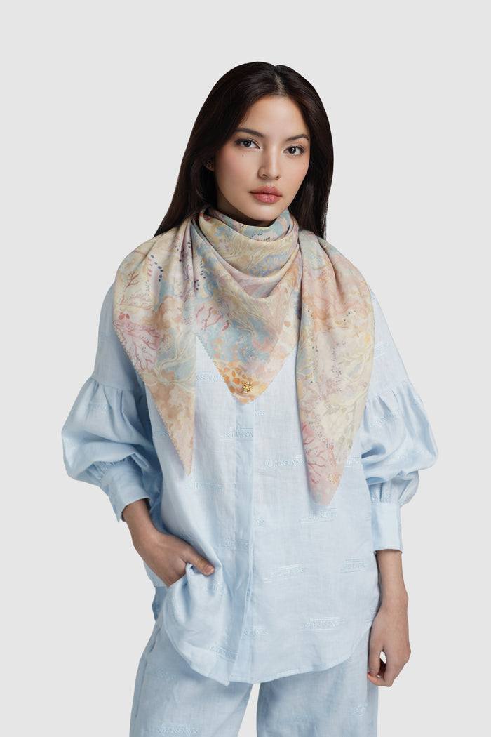 buttonscarves under the sea scarf wave styled outfit
