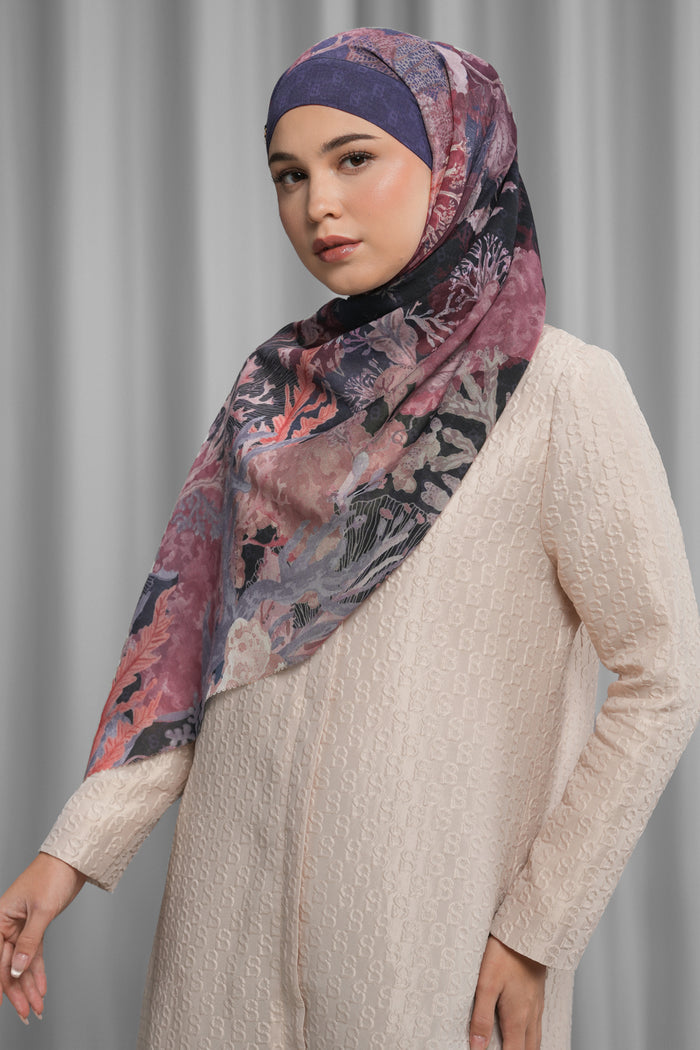 under the sea tie back shawl in deep sea by buttonscarves