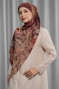 under the sea tie back shawl in king crab by buttonscarves