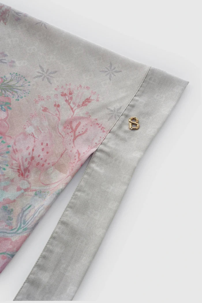 buttonscarves under the sea tie back square scarf clam pattern detail