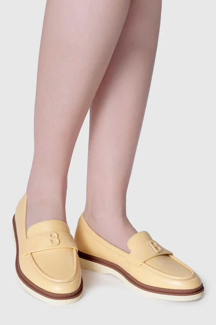 vachya loafer in butter yellow by buttonscarves wear looks