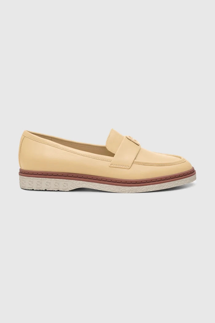 vachya loafer butter yellow women's loafers side view