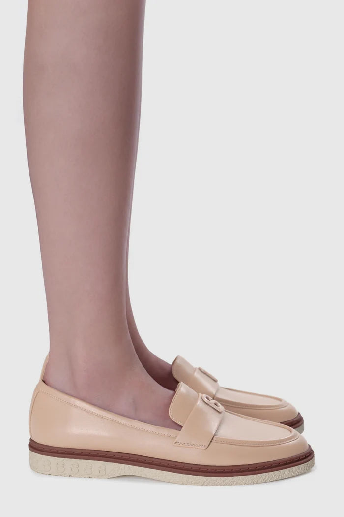 vachya loafer in clay by buttonscarves wearing side looks