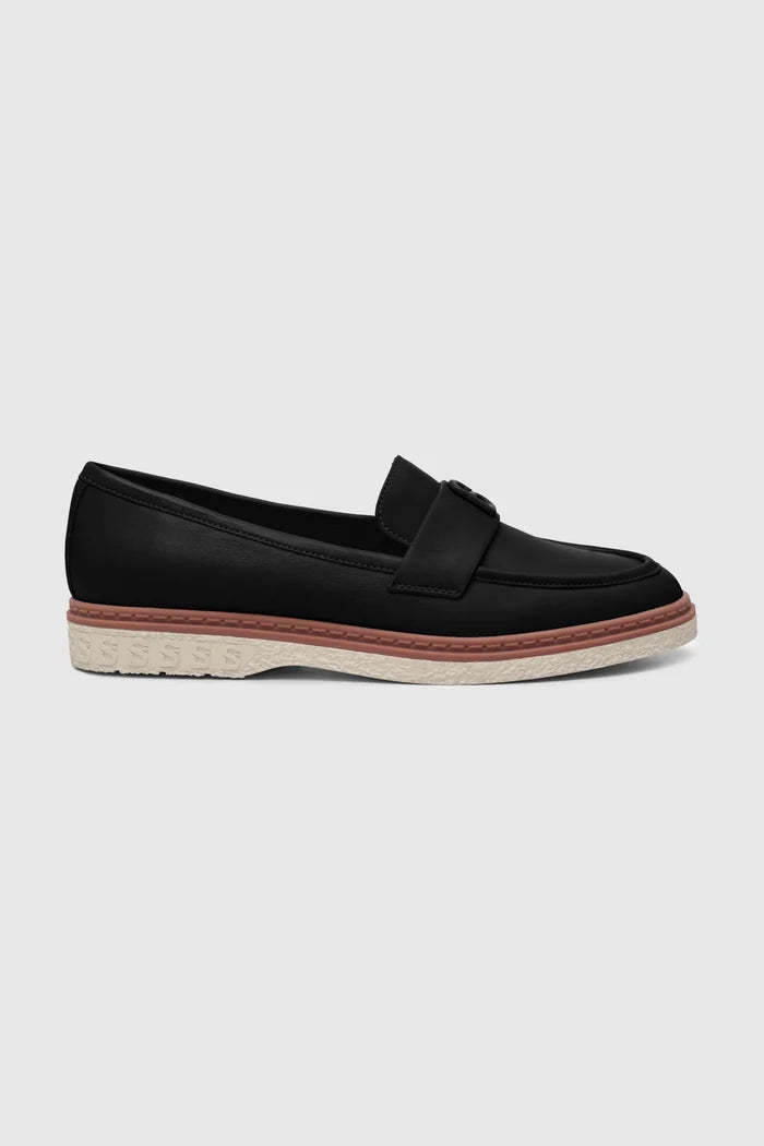 vachya loafer ebony women's loafers side view