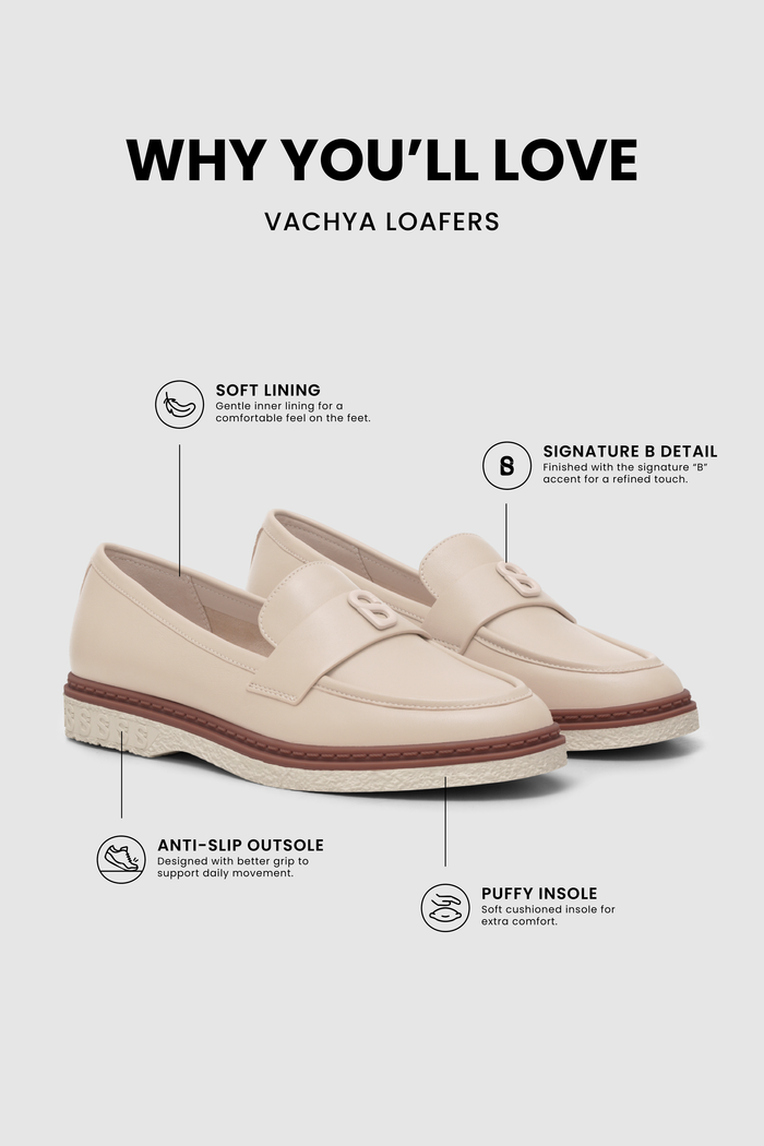 vachya loafers in lamb with soft lining puffy insole anti-slip outsole and signature b detail
