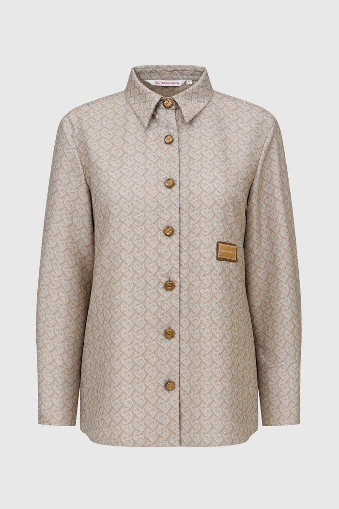 verena basic shirt in sand by buttonscarves