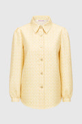 verena puff shirt in butter yellow by buttonscarves