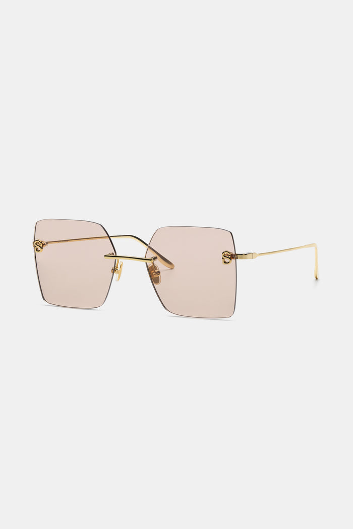 side view of victoria taupe sunglasses