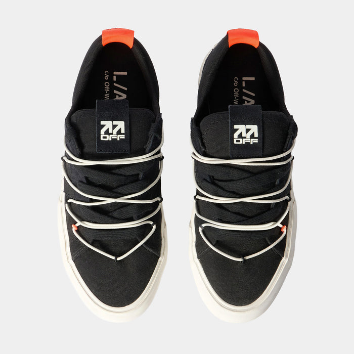 Vulcanized Bungee Mens Lifestyle Shoes (Black/White/Orange)