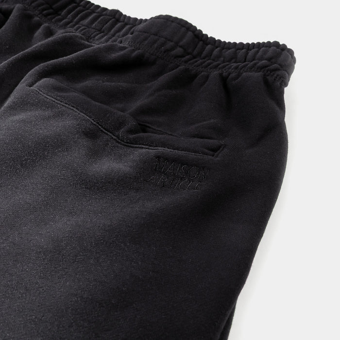 Washed Fleece Mens Shorts (Black/Black)