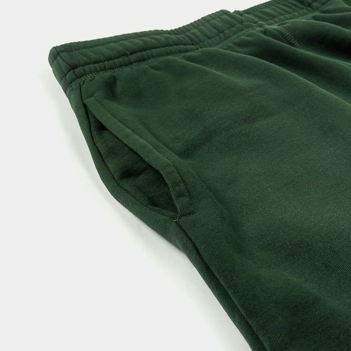 Washed Fleece Mens Shorts (Green/Green)