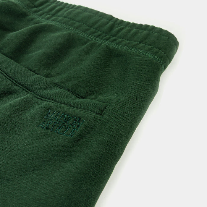 Washed Fleece Mens Shorts (Green/Green)