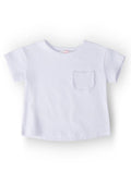 White Ruffle Pocket Tee-Mila & Rose ®