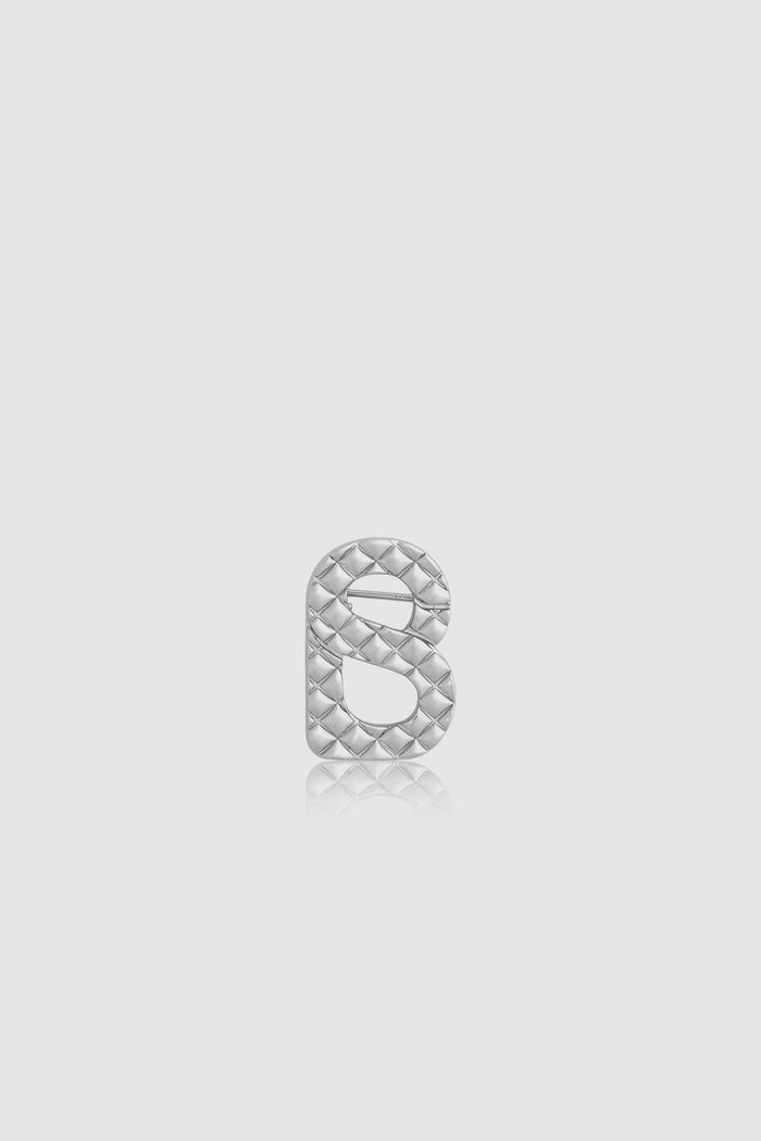 wicker petite brooch in silver by buttonscarves front view
