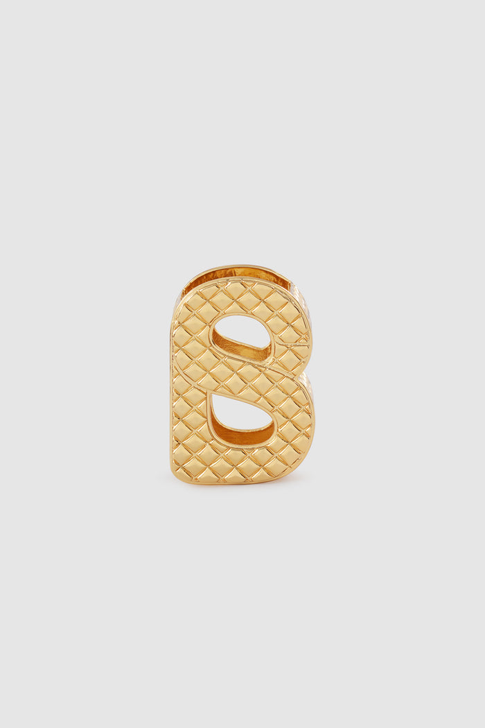 Wicker Ring Brooch - Gold