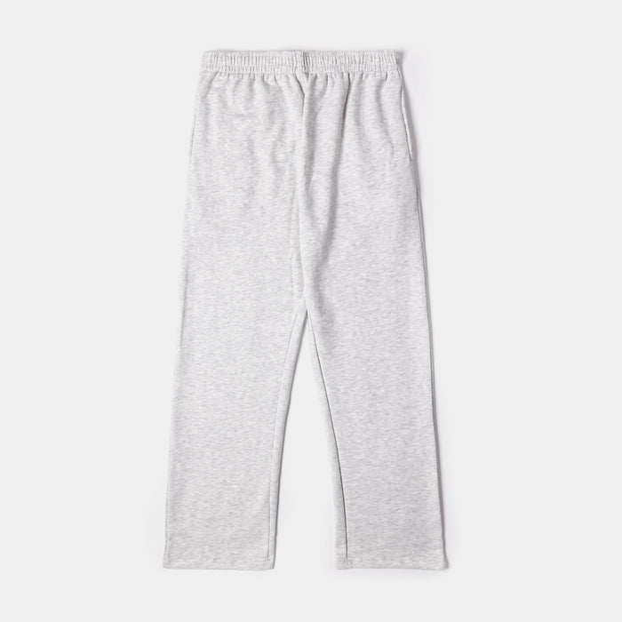 Wide Leg Fleece Mens Pants (Light Grey)