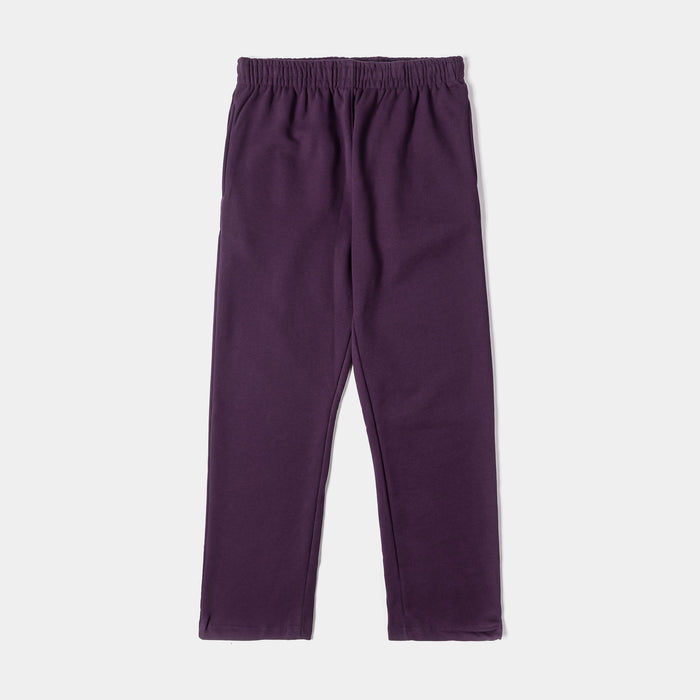Wide Leg Fleece Mens Pants (Purple)