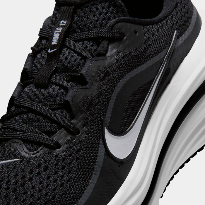 Winflo 12 Womens Running Shoes (Black/Dark Smoke Grey/White)