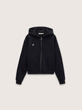 Womens Heavyweight Zip Up Hoodie—Black