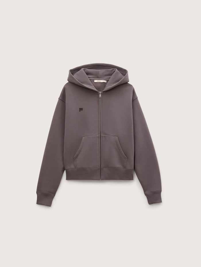 Womens Heavyweight Zip Up Hoodie—Slate Escape