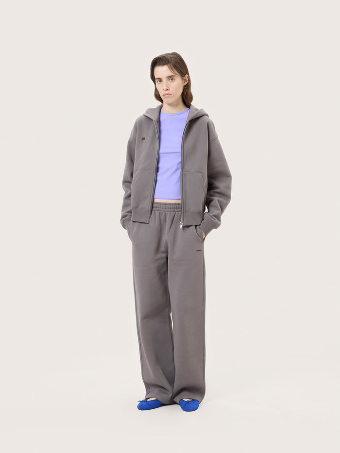 Womens Heavyweight Zip Up Hoodie—Slate Escape