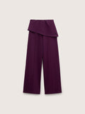 Womens Interlock Overskirt Trousers—Nocturne Plum