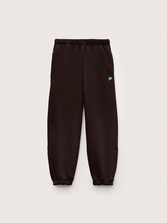 Womens Midweight Logo Track Pants—Obsidian Core