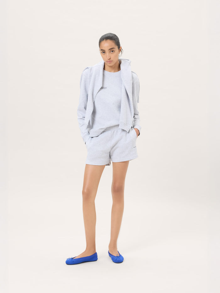 Womens Midweight Shorts—Grey Marl