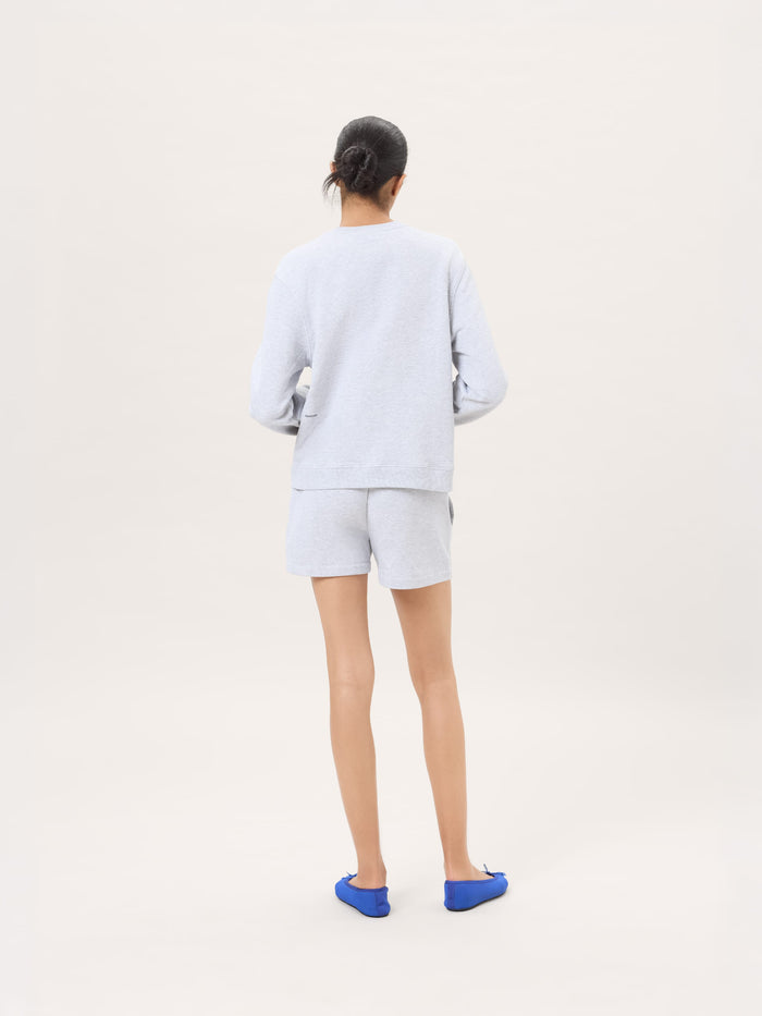 Womens Midweight Sweatshirt—Grey Marl