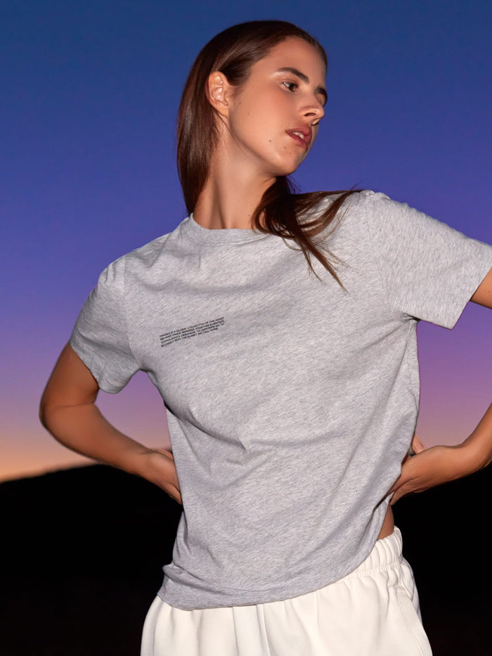 Womens Midweight T-Shirt—Grey Marl