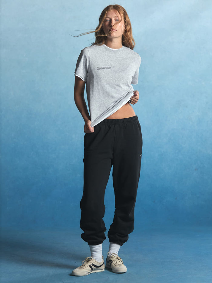 Womens Midweight T-Shirt—Grey Marl