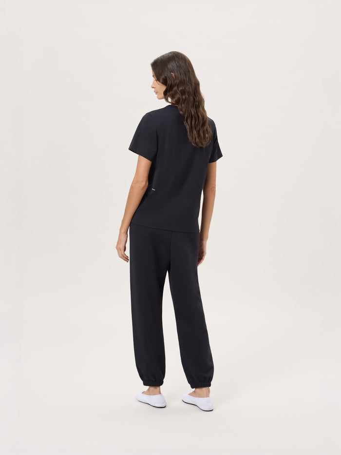 Womens Midweight Track Pants—Black