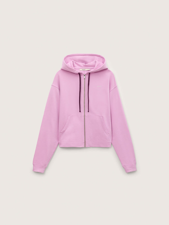Womens Midweight Zip Up Hoodie—Blush Drift