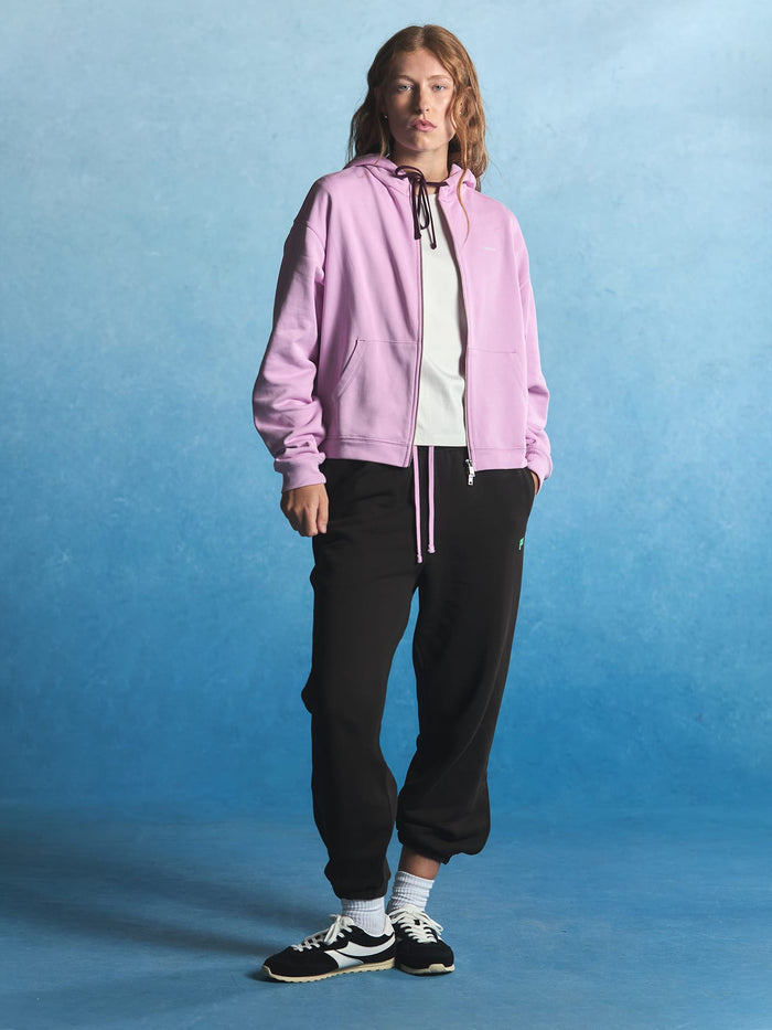 Womens Midweight Zip Up Hoodie—Blush Drift