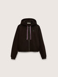 Womens Midweight Zip Up Hoodie—Obsidian Core