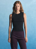 Womens T-Shirt Tank Top—Black