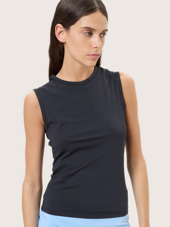 Womens T-Shirt Tank Top—Black